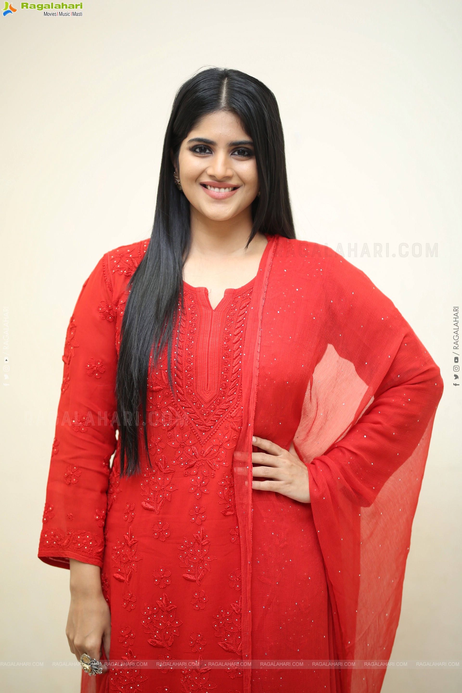 Megha Akash at Ravanasura Pre-Release Event, HD Gallery