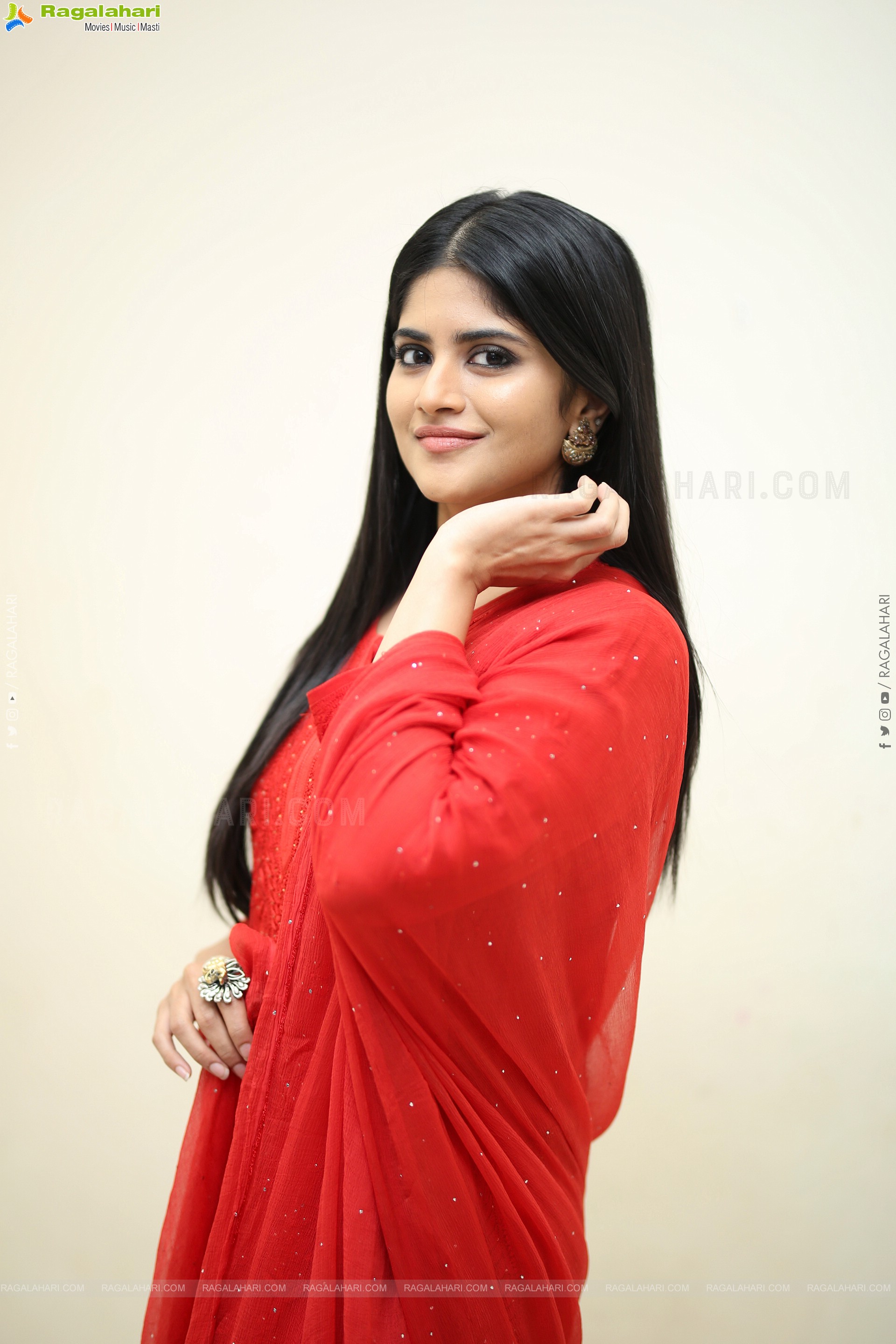 Megha Akash at Ravanasura Pre-Release Event, HD Gallery