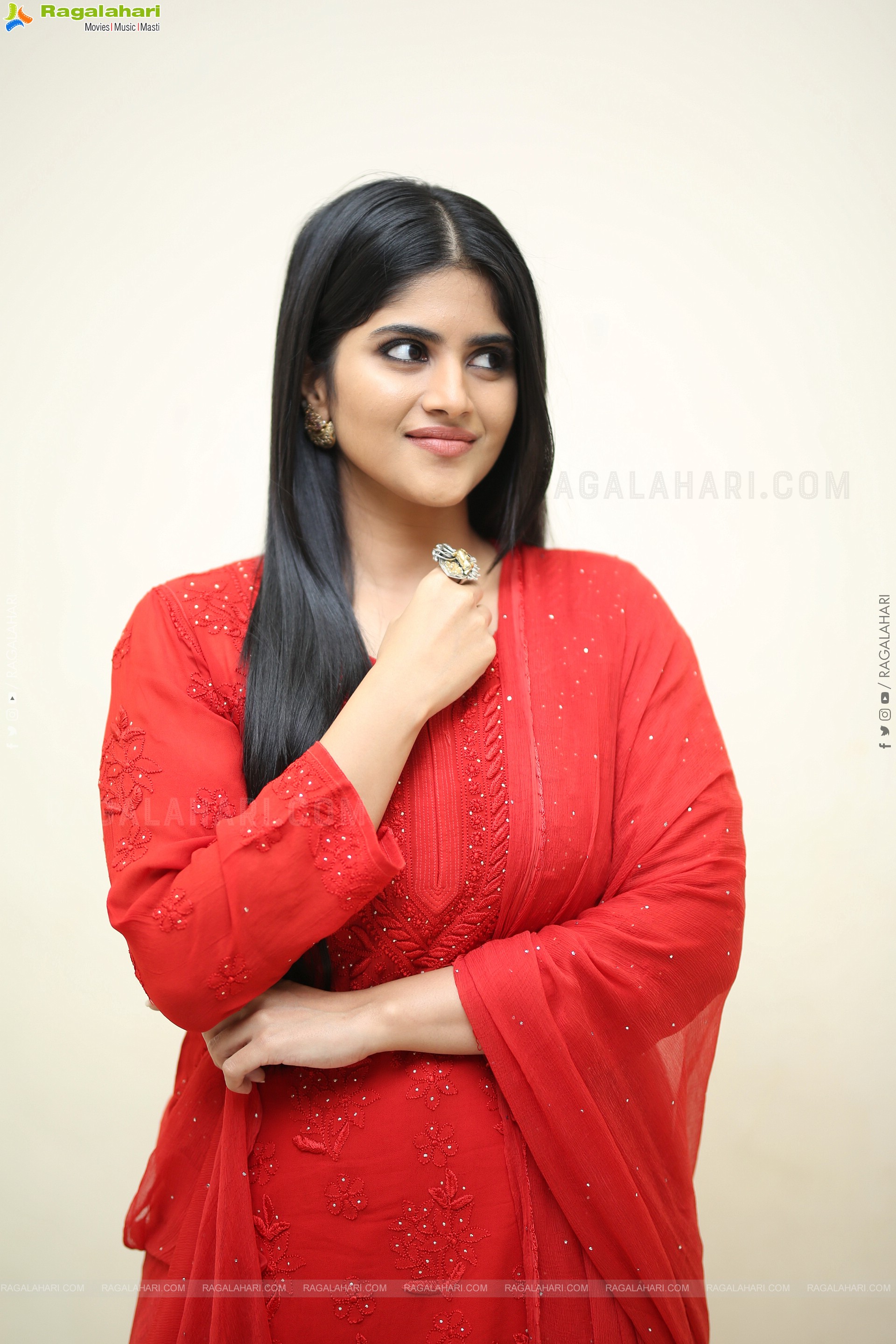 Megha Akash at Ravanasura Pre-Release Event, HD Gallery