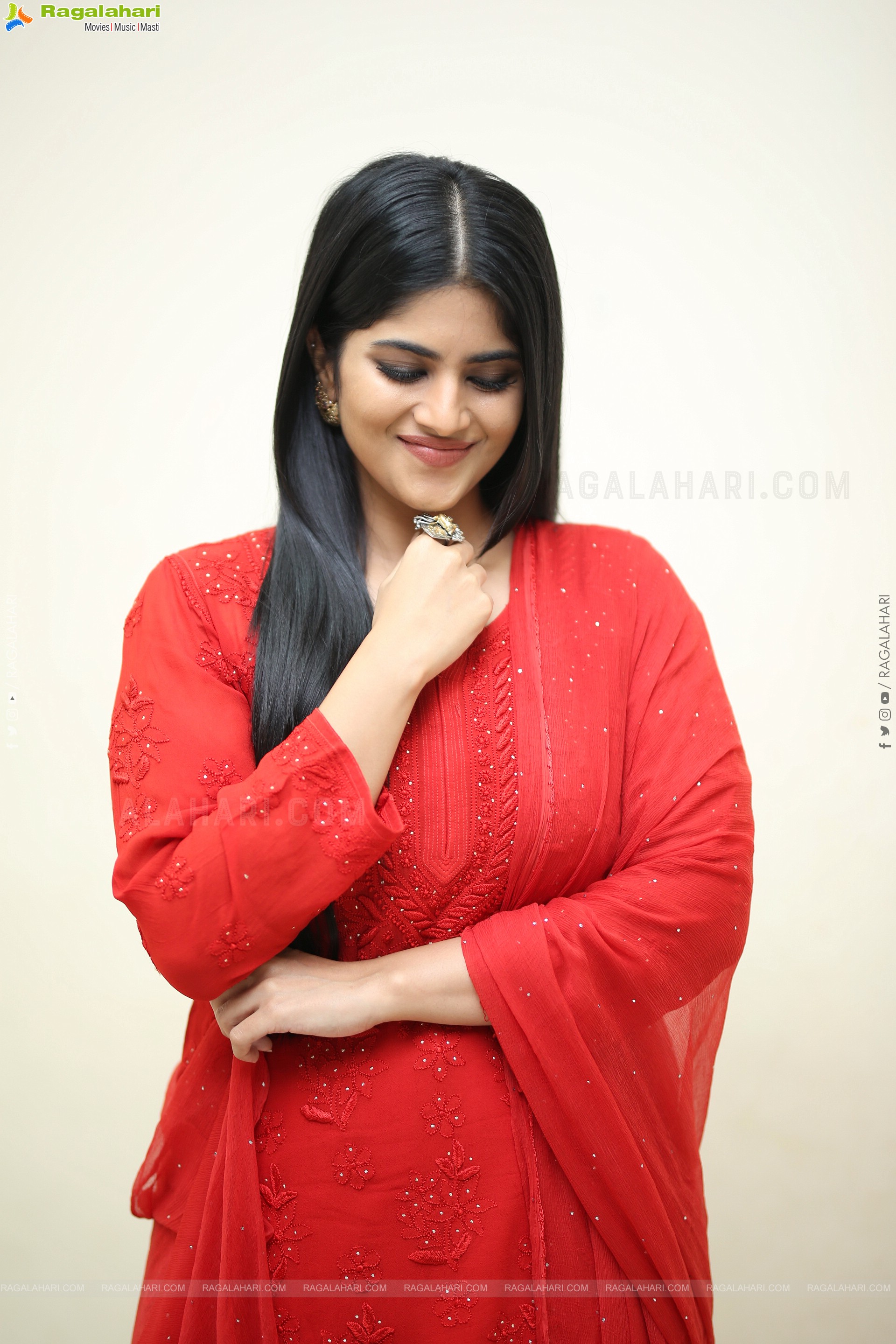 Megha Akash at Ravanasura Pre-Release Event, HD Gallery