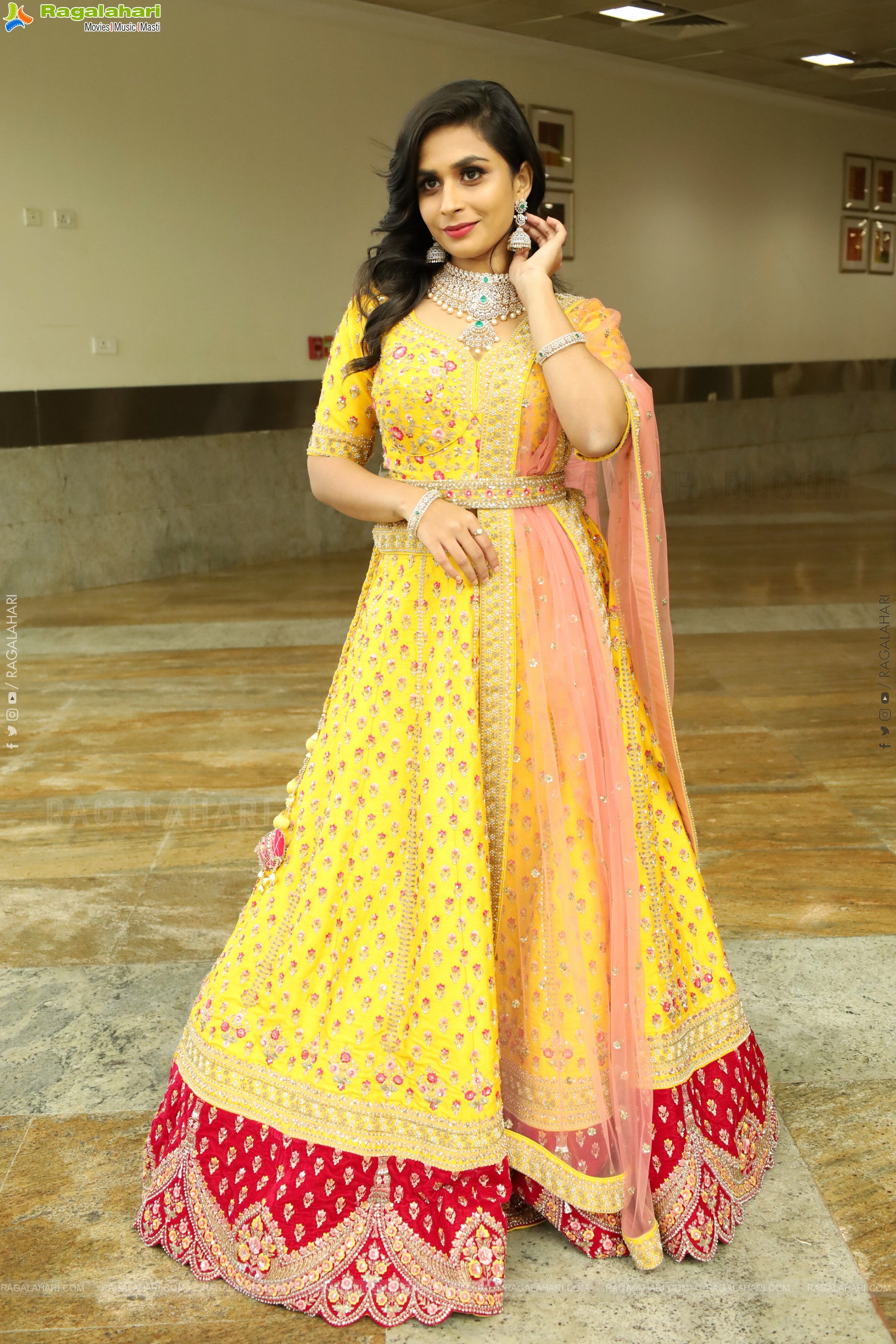 Mounika Stills in Yellow Dress, HD Gallery