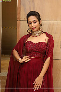 Mounika stills in Red Dress, HD Gallery