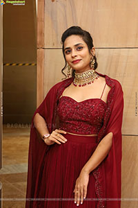 Mounika stills in Red Dress, HD Gallery