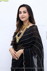 Nishat Shaik stills in Black Saree