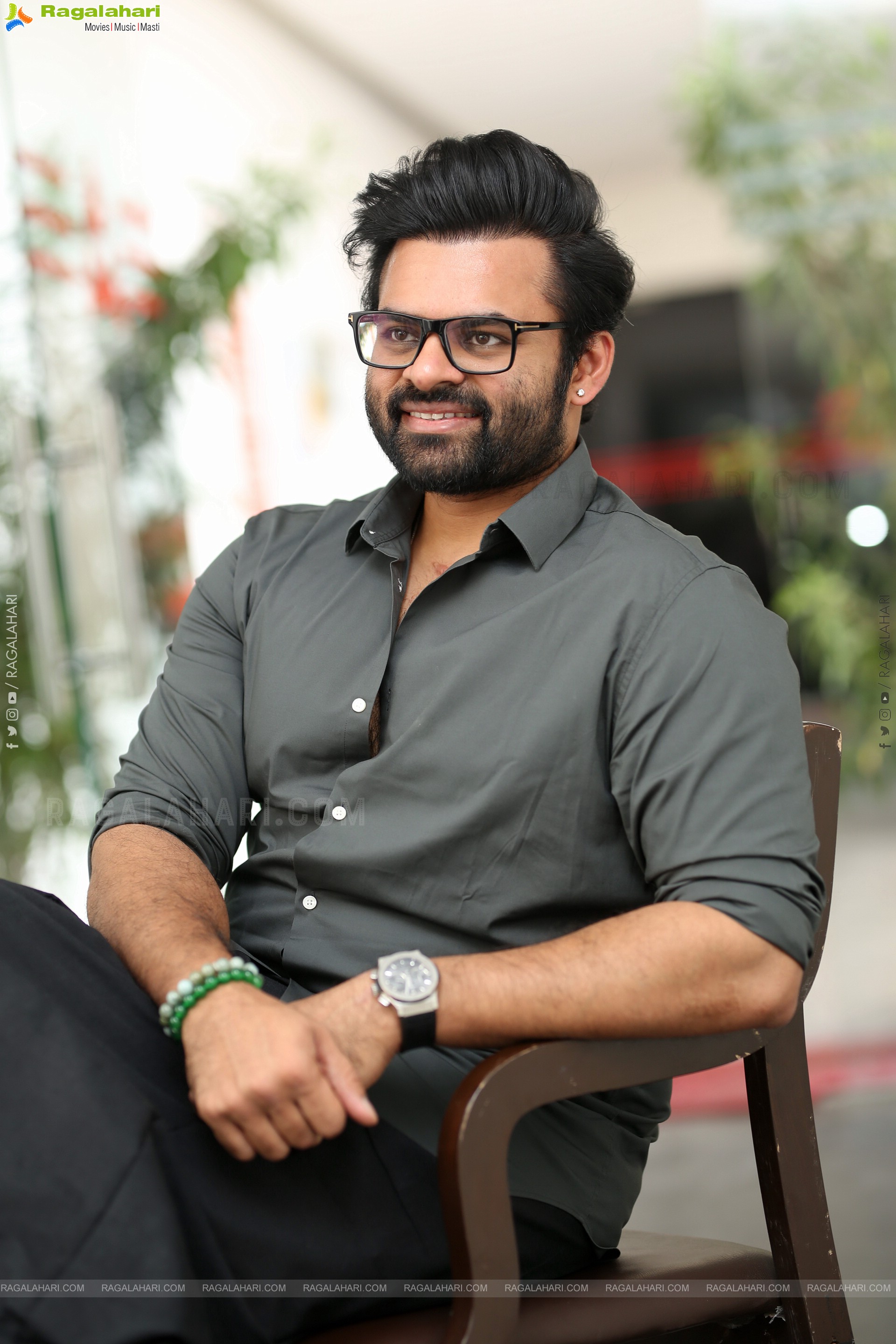 Sai Dharam Tej at Virupaksha Interview, HD Gallery