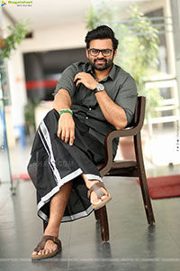 Sai Dharam Tej at Virupaksha Interview, HD Gallery