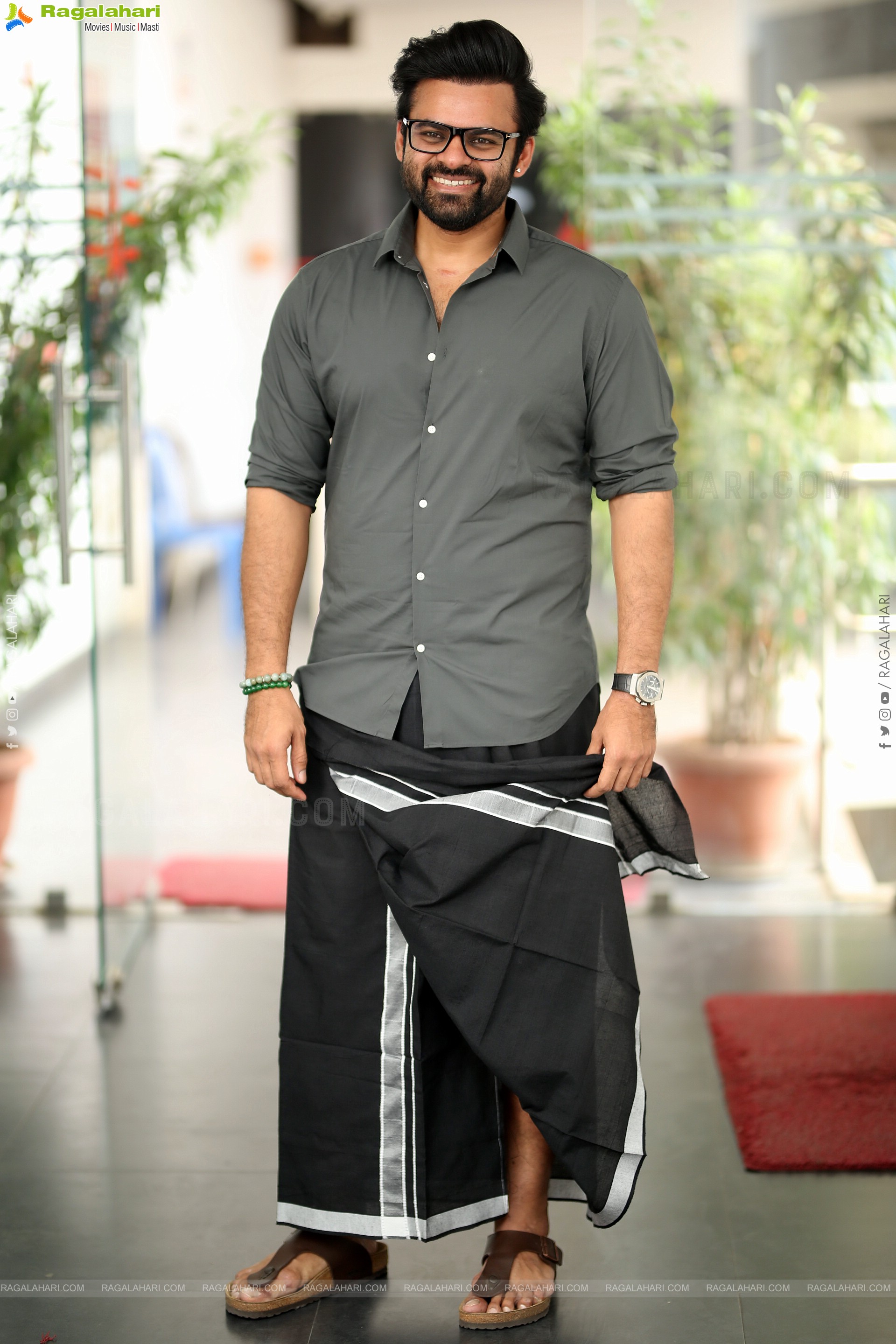 Sai Dharam Tej at Virupaksha Interview, HD Gallery