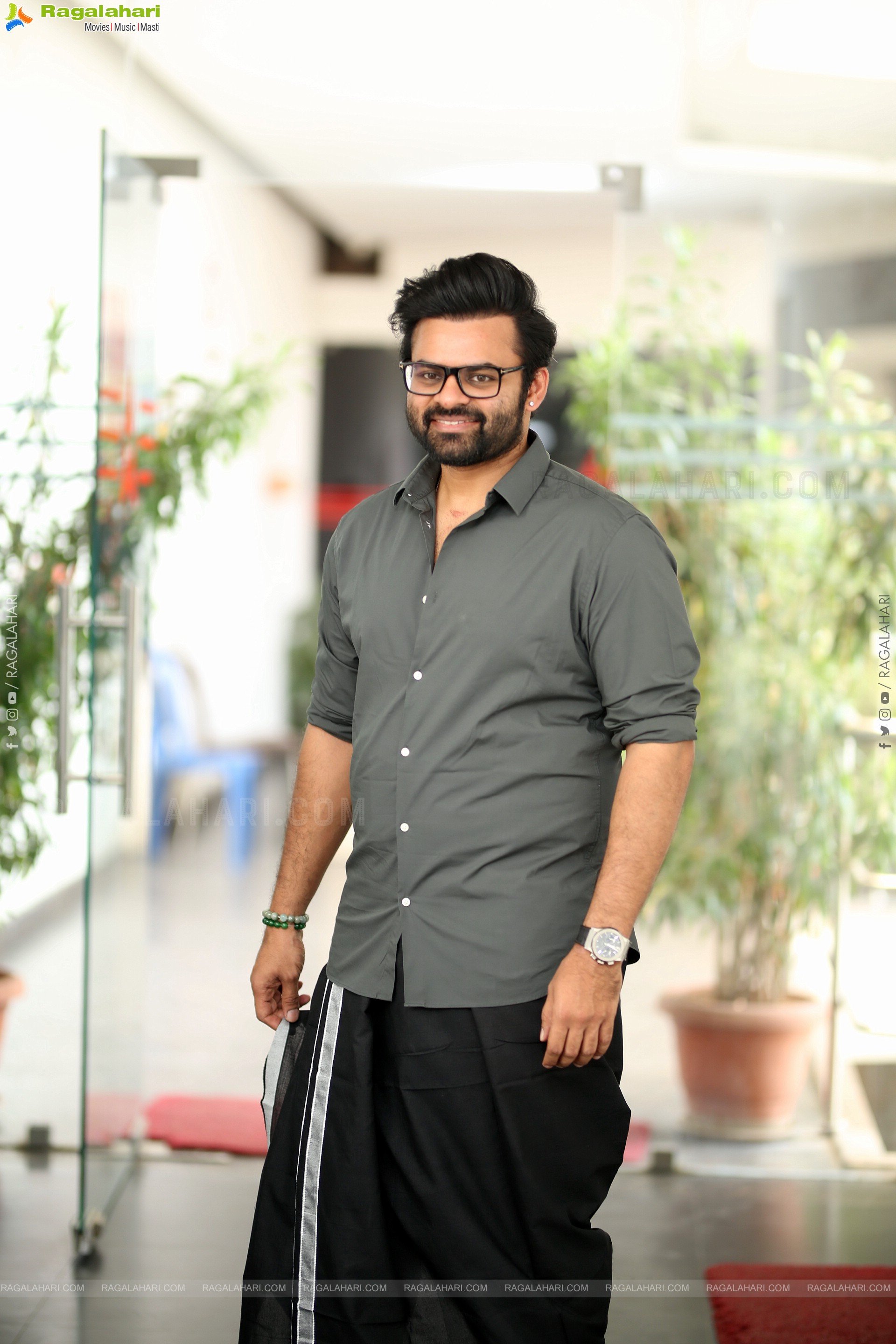 Sai Dharam Tej at Virupaksha Interview, HD Gallery