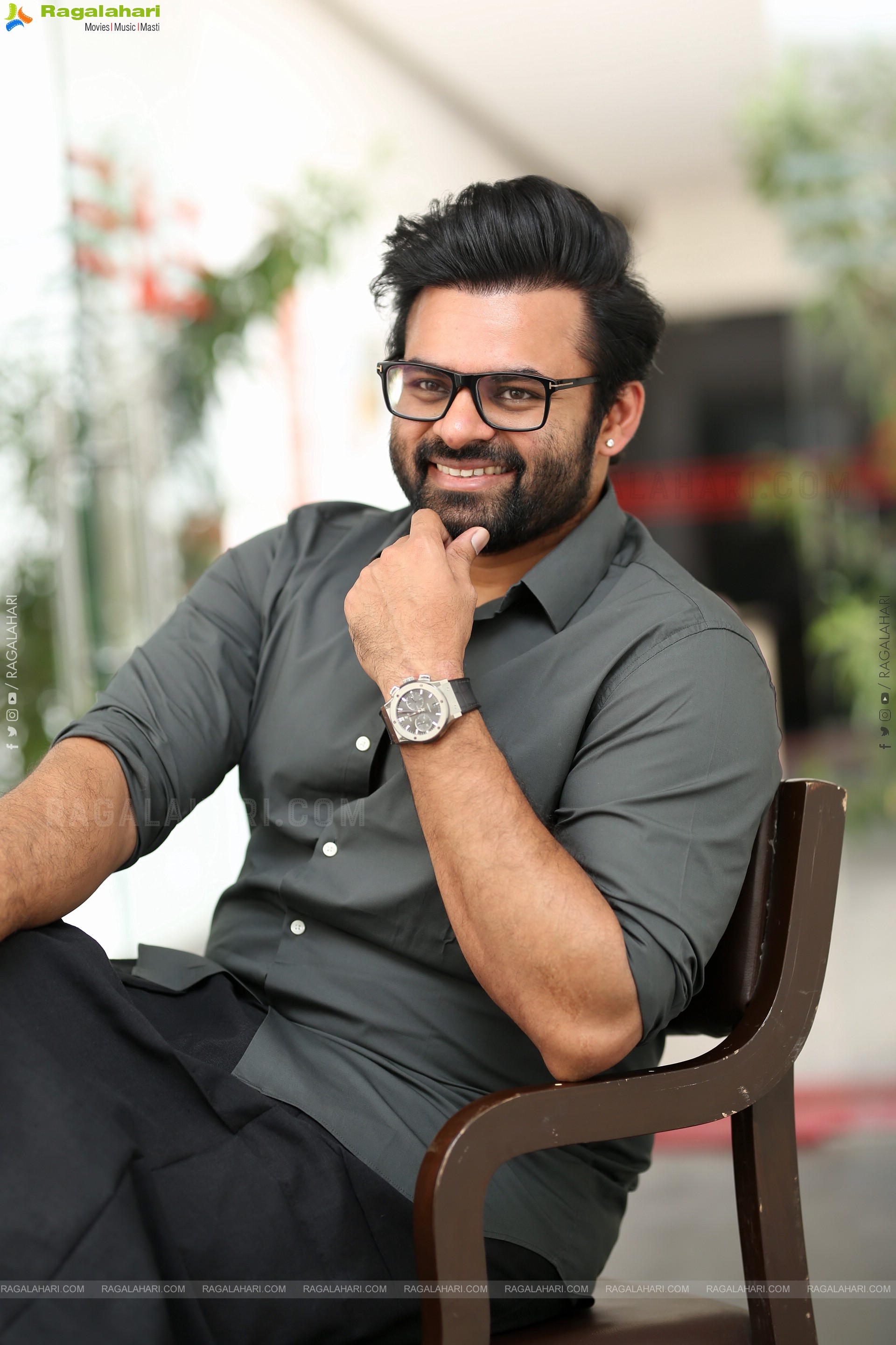 Sai Dharam Tej at Virupaksha Interview, HD Gallery