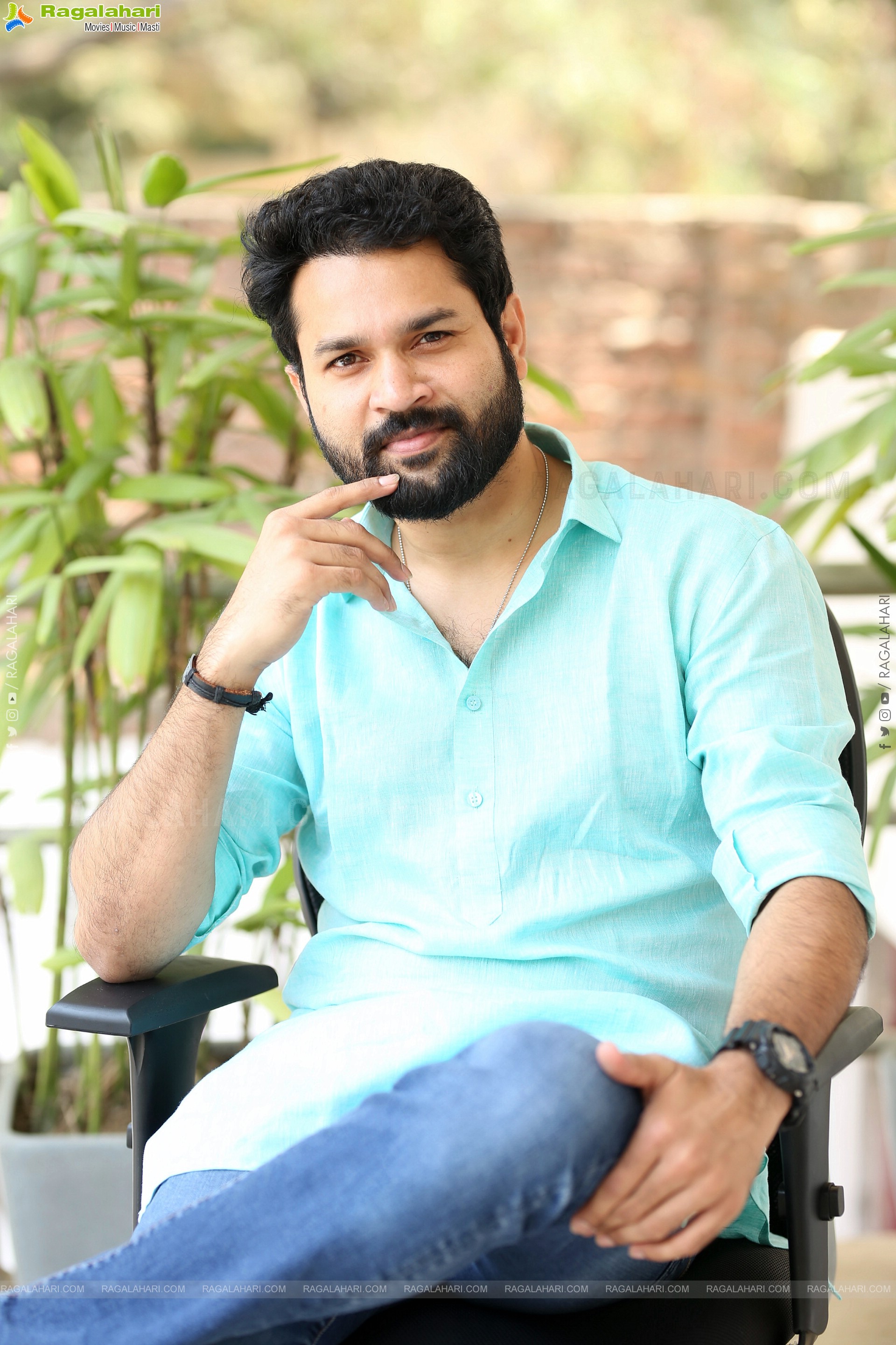 Hero Harshiv Karthik at Bahumukham Interview, HD Gallery