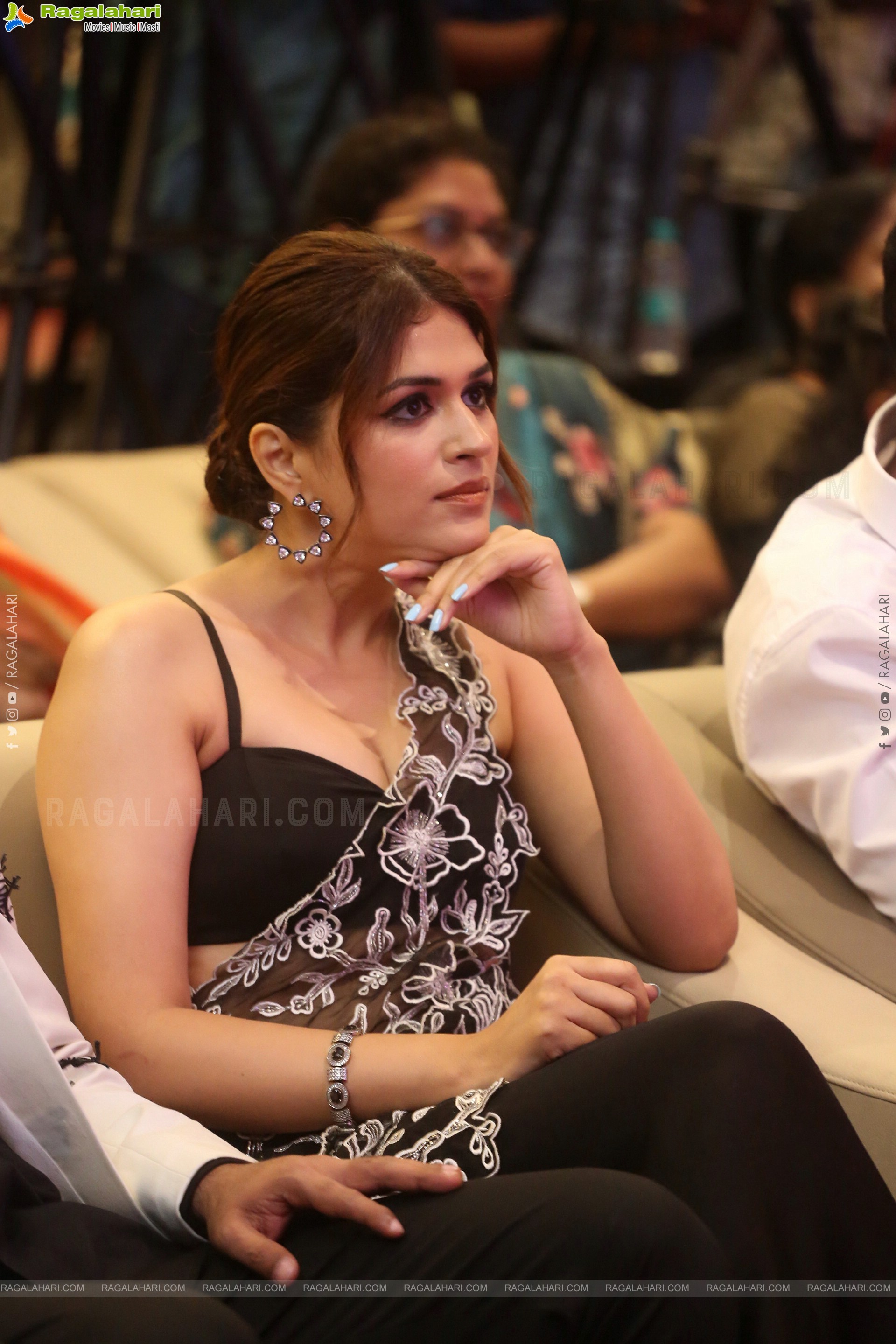 Shraddha Das at Paarijatha Parvam Movie Pre Release event, HD Gallery