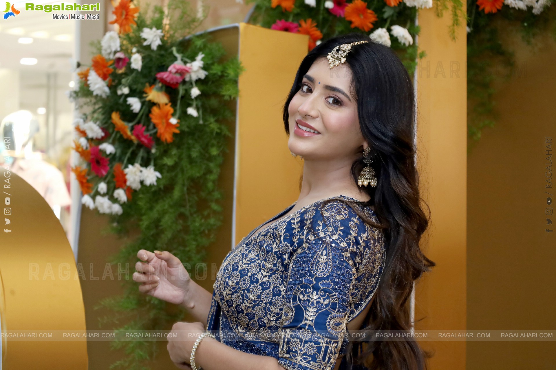 Rashi Singh in Blue Designer Lehenga Choli, HD Photo Gallery