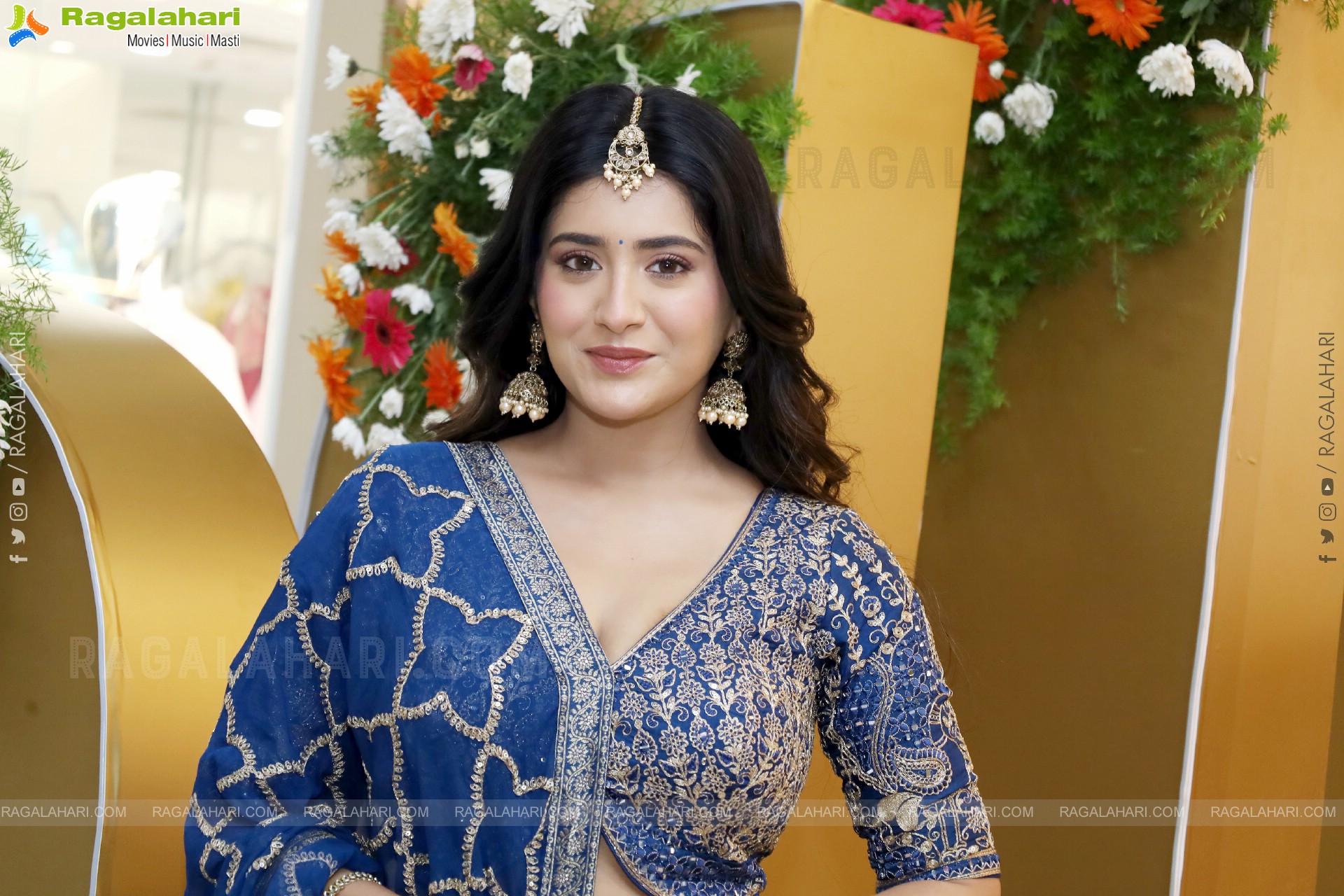 Rashi Singh in Blue Designer Lehenga Choli, HD Photo Gallery