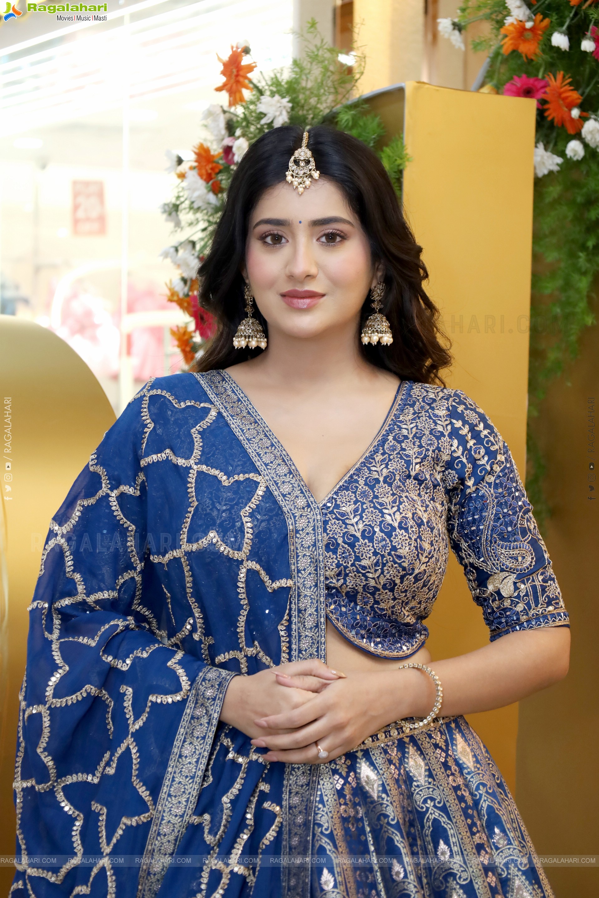 Rashi Singh in Blue Designer Lehenga Choli, HD Photo Gallery