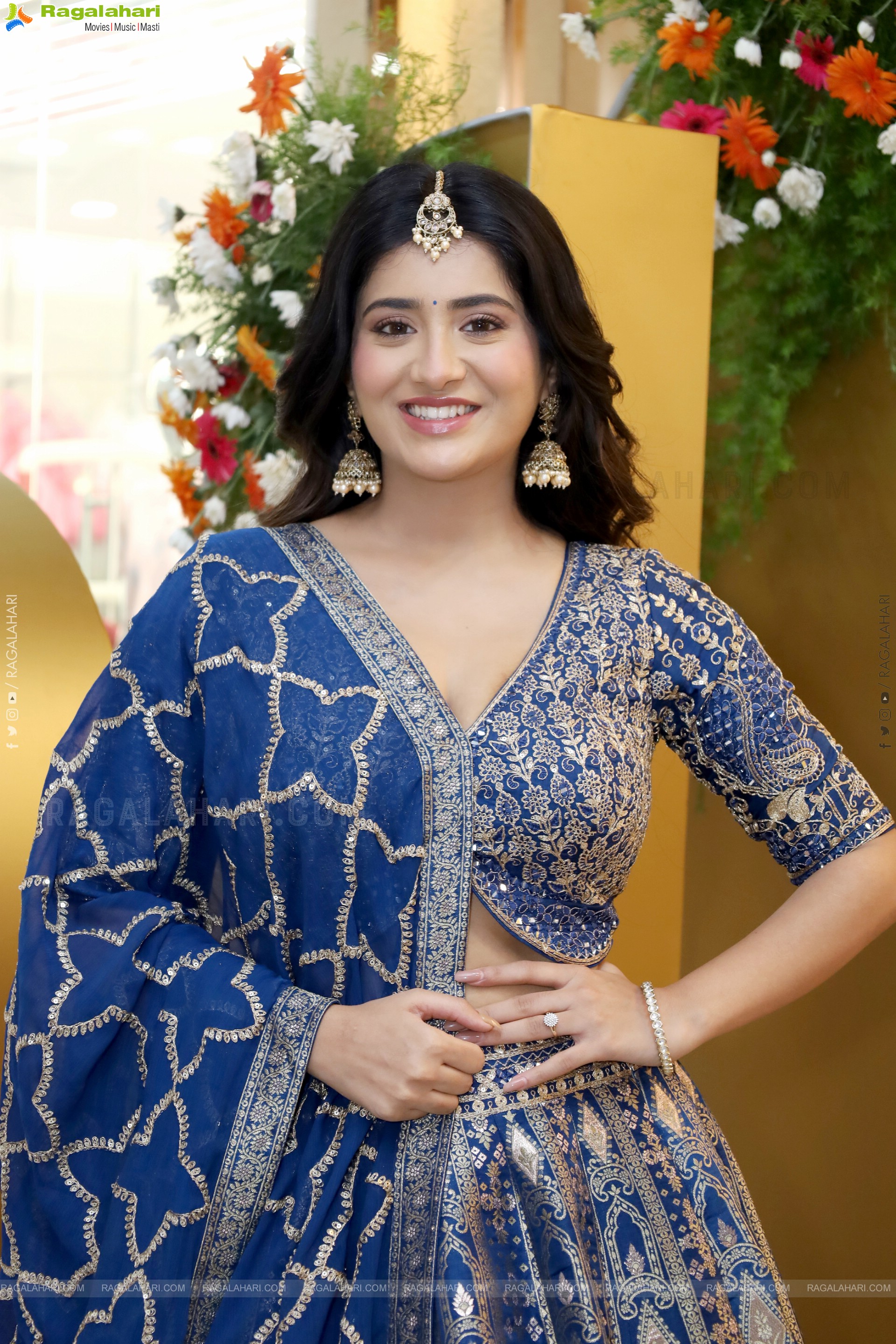 Rashi Singh in Blue Designer Lehenga Choli, HD Photo Gallery