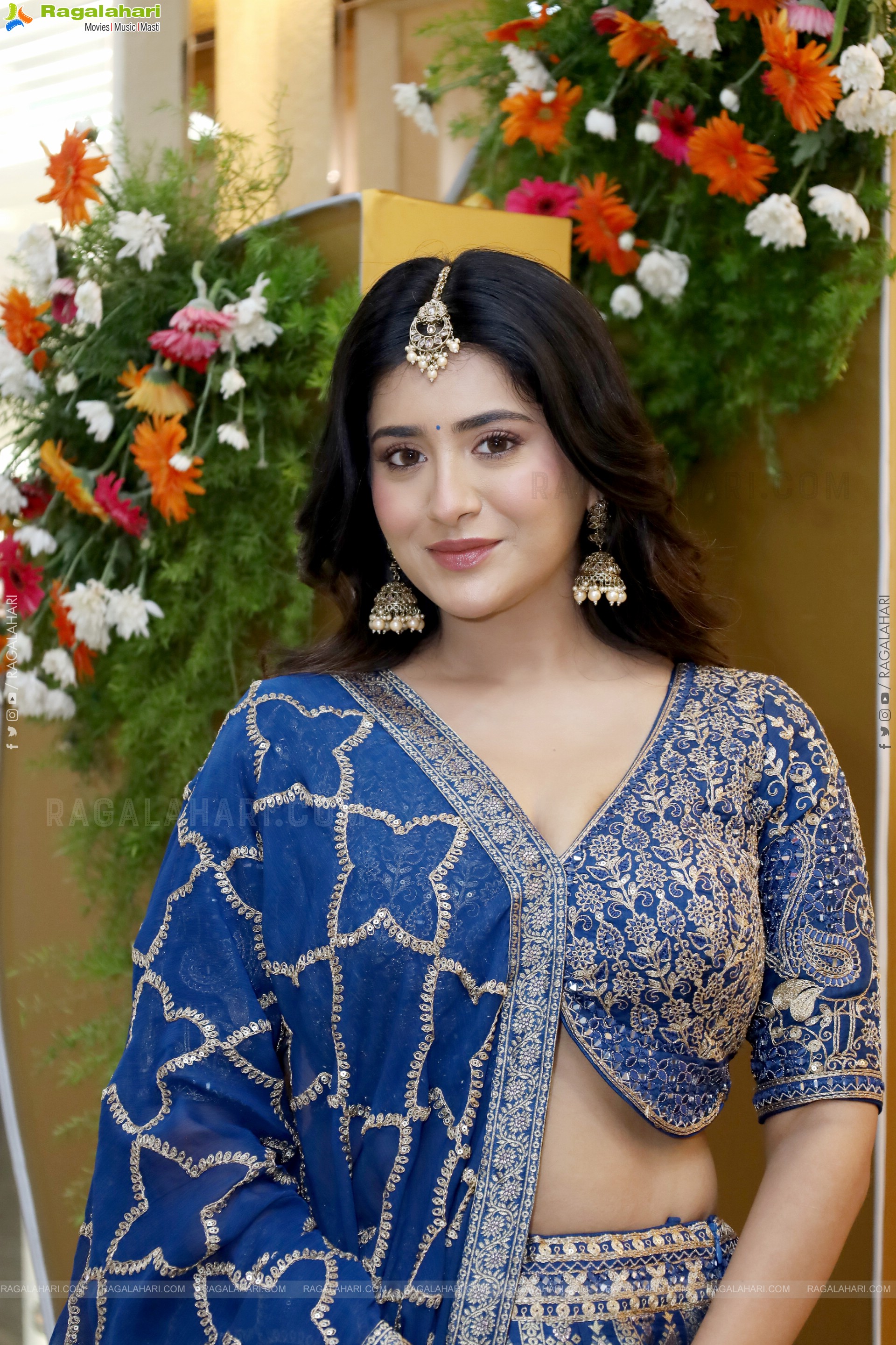 Rashi Singh in Blue Designer Lehenga Choli, HD Photo Gallery