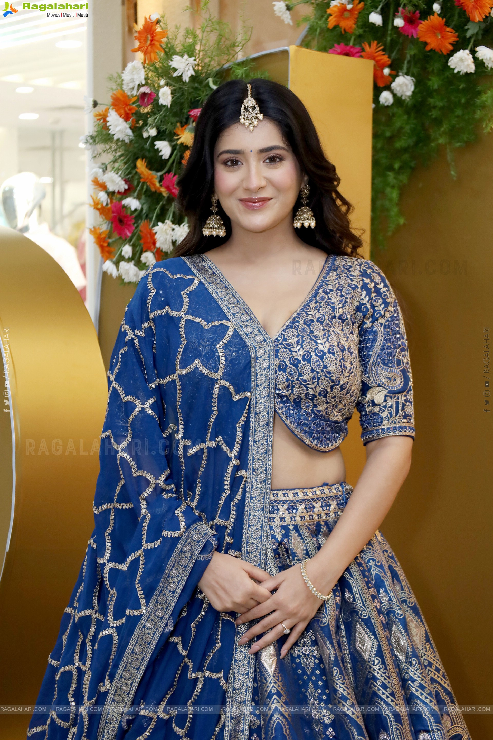 Rashi Singh in Blue Designer Lehenga Choli, HD Photo Gallery