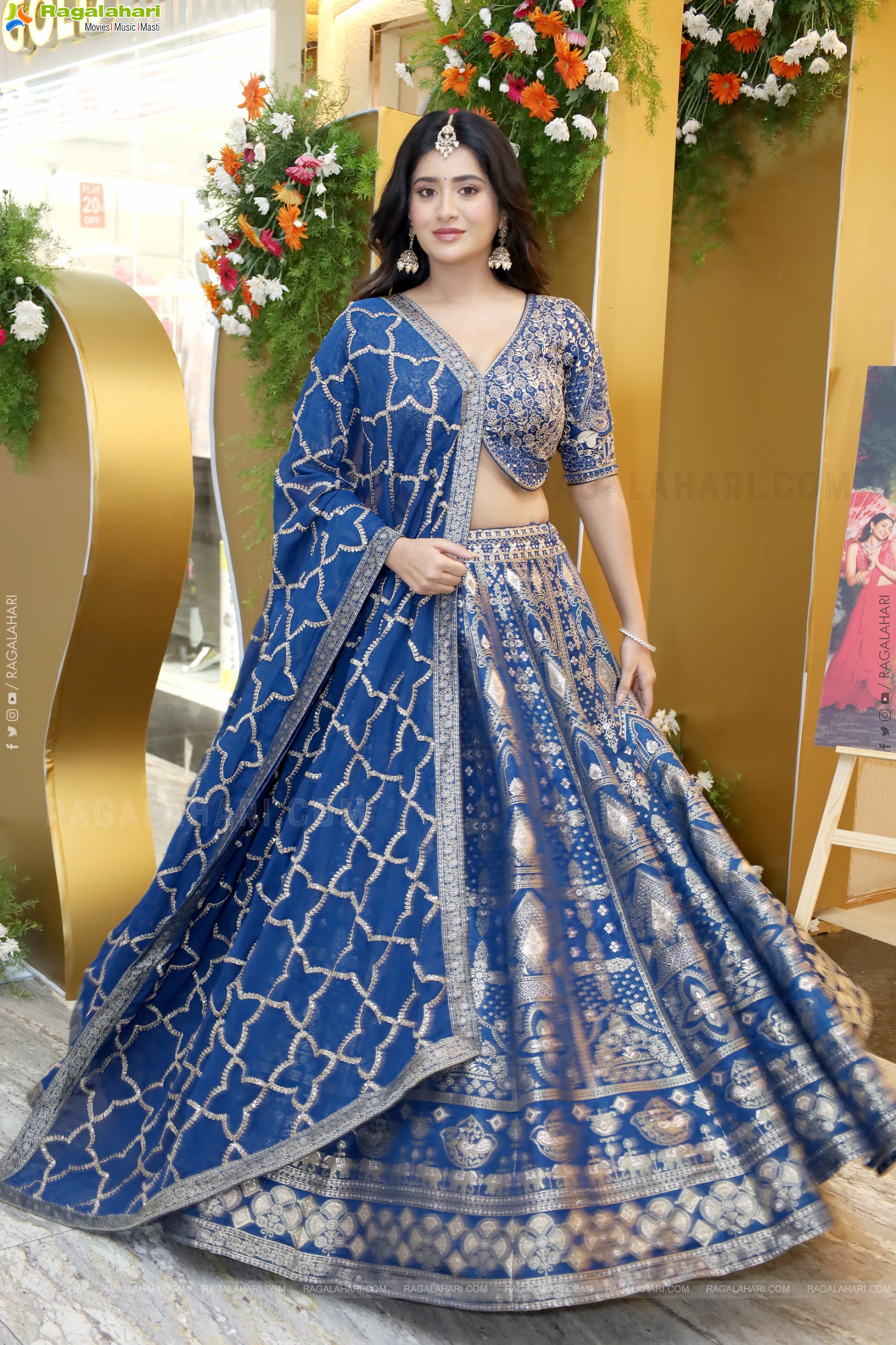 Rashi Singh in Blue Designer Lehenga Choli, HD Photo Gallery
