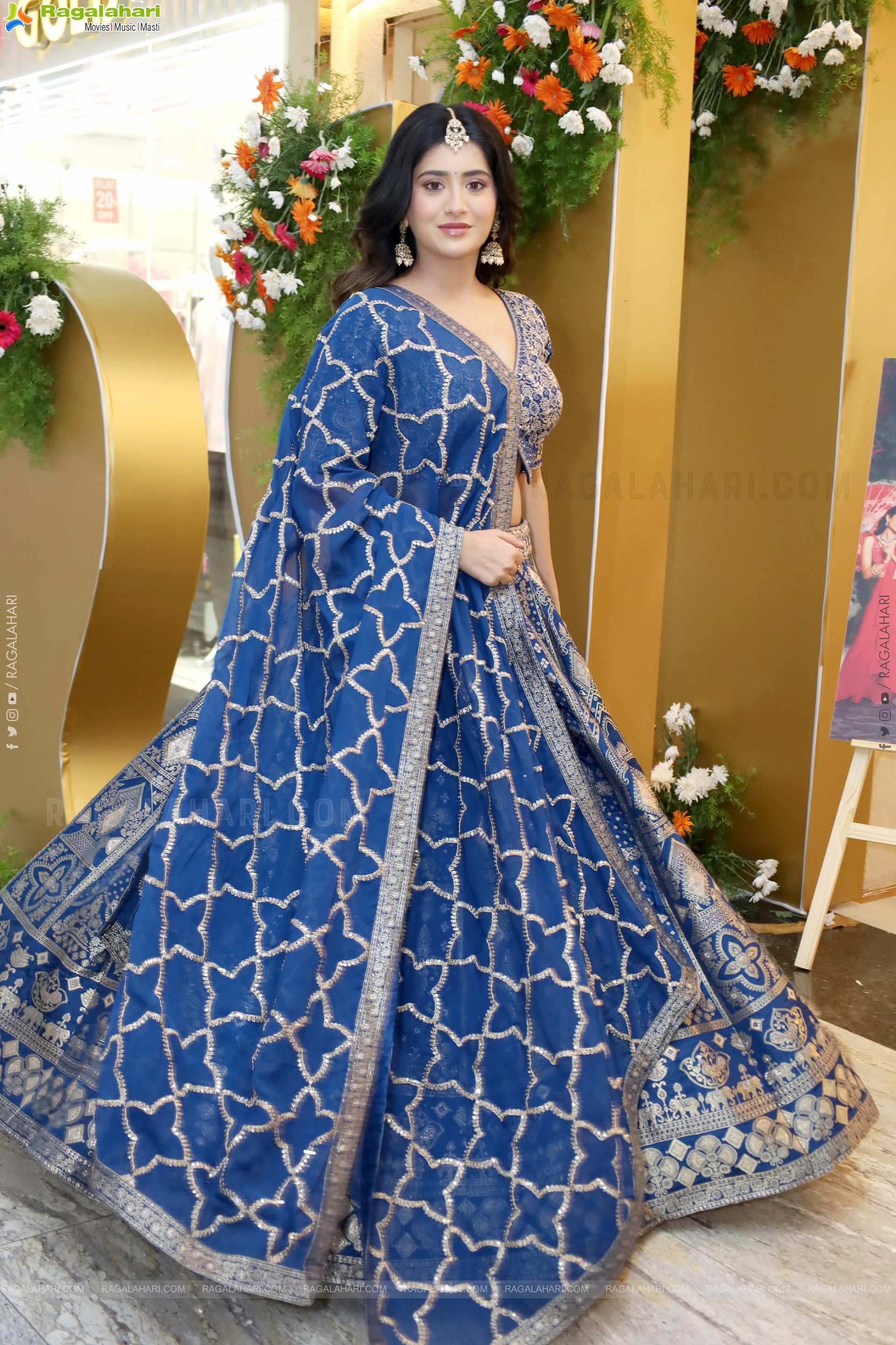 Rashi Singh in Blue Designer Lehenga Choli, HD Photo Gallery