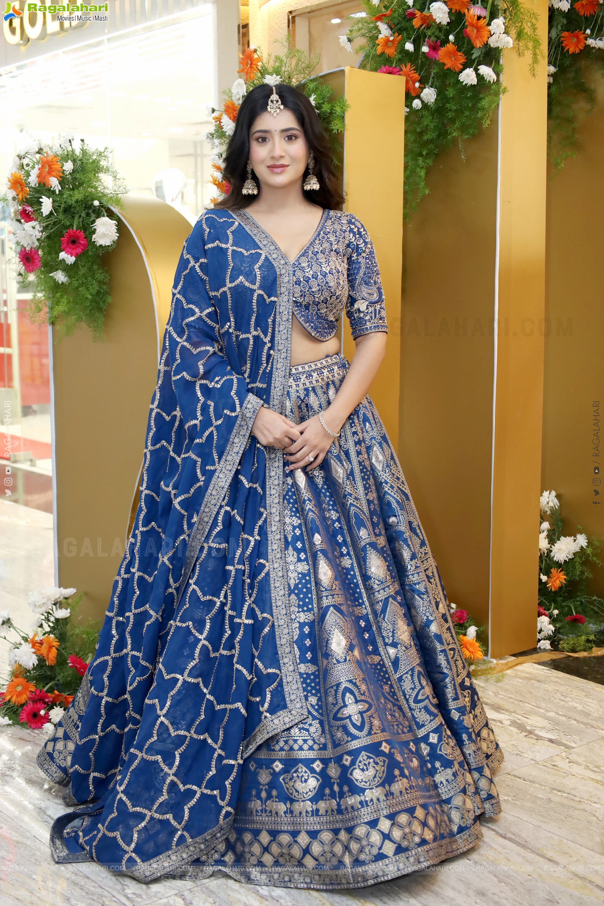 Rashi Singh in Blue Designer Lehenga Choli, HD Photo Gallery