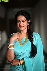 Laya stills at Vadhala Teaser Launch Event