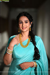 Laya stills at Vadhala Teaser Launch Event