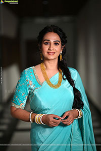 Laya stills at Vadhala Teaser Launch Event
