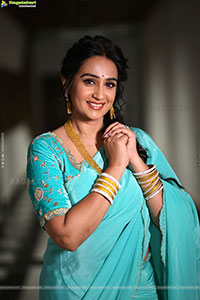 Laya stills at Vadhala Teaser Launch Event