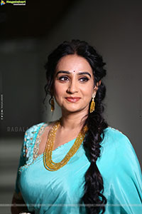 Laya stills at Vadhala Teaser Launch Event