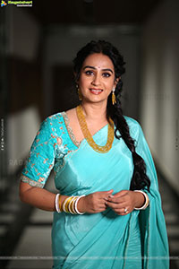 Laya stills at Vadhala Teaser Launch Event