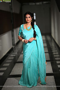 Laya stills at Vadhala Teaser Launch Event