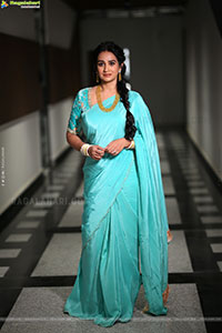 Laya stills at Vadhala Teaser Launch Event