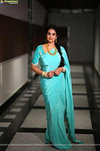 Laya stills at Vadhala Teaser Launch Event