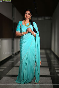 Laya stills at Vadhala Teaser Launch Event