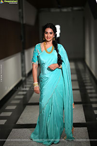 Laya stills at Vadhala Teaser Launch Event