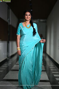 Laya stills at Vadhala Teaser Launch Event