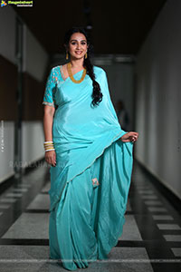 Laya stills at Vadhala Teaser Launch Event