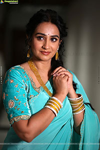 Laya stills at Vadhala Teaser Launch Event