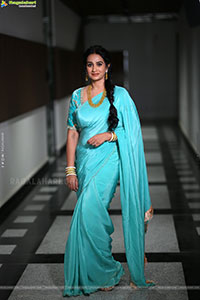 Laya stills at Vadhala Teaser Launch Event