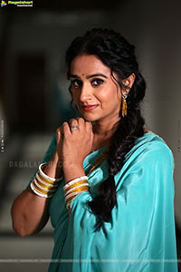 Laya stills at Vadhala Teaser Launch Event