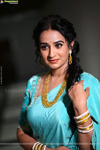 Laya stills at Vadhala Teaser Launch Event
