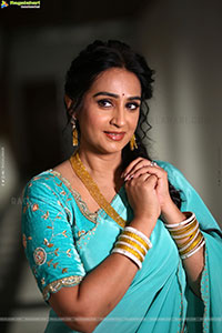 Laya stills at Vadhala Teaser Launch Event