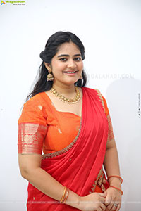 Milky Madhu stills in Orange Half Saree, HD Gallery