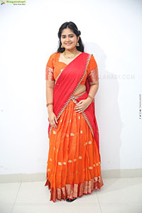 Milky Madhu stills in Orange Half Saree, HD Gallery