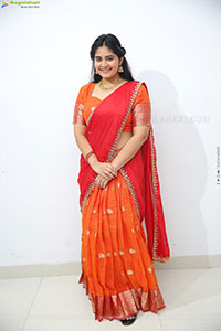 Milky Madhu stills in Orange Half Saree, HD Gallery