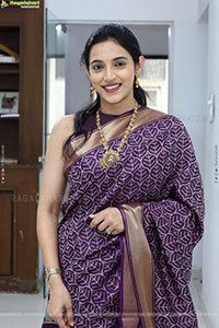 Sreelekha Chowdary Traditional stills in Saree, HD Gallery