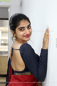 Vandana Chauhan stills in Traditional Saree, HD Gallery