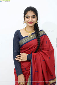 Vandana Chauhan stills in Traditional Saree, HD Gallery