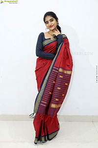 Vandana Chauhan stills in Traditional Saree, HD Gallery