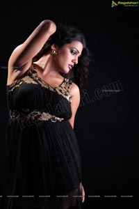Tashu Kaushik in Black Dress